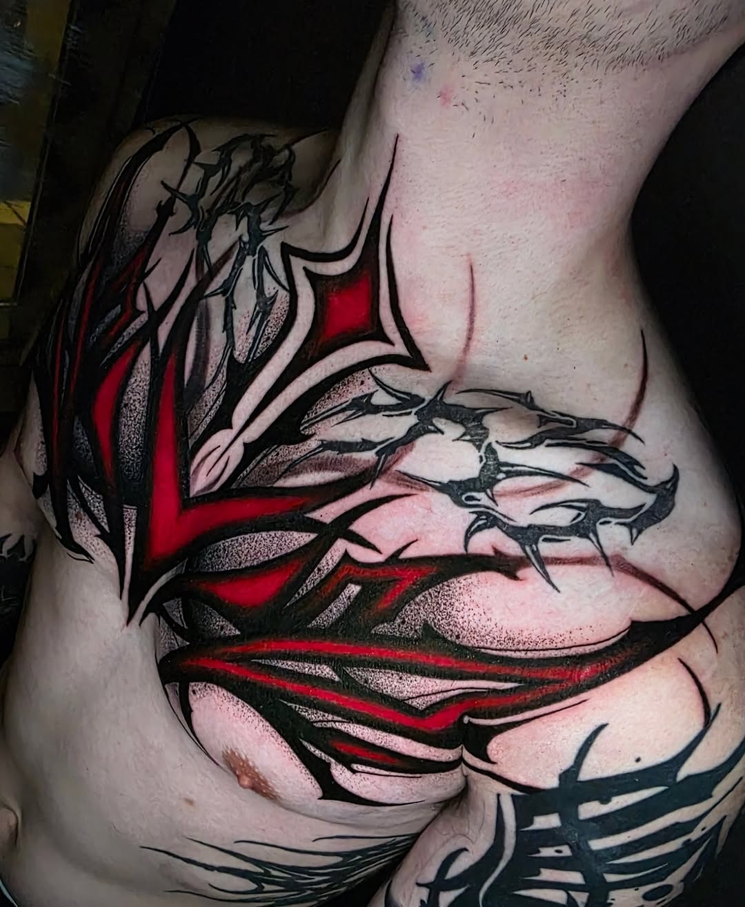 Tattoo by @kelseylorrae β blackwork, trash_polka