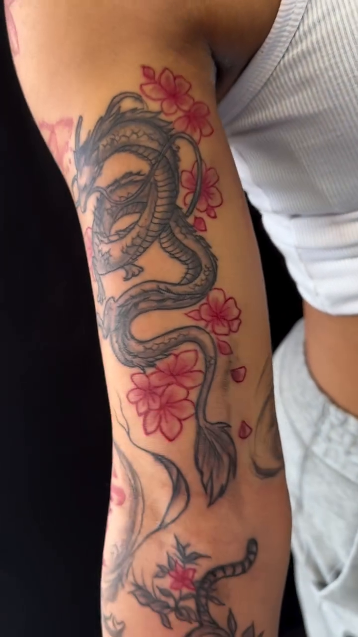 Tattoo by @amieinkadelik — japanese_irezumi, black_and_grey