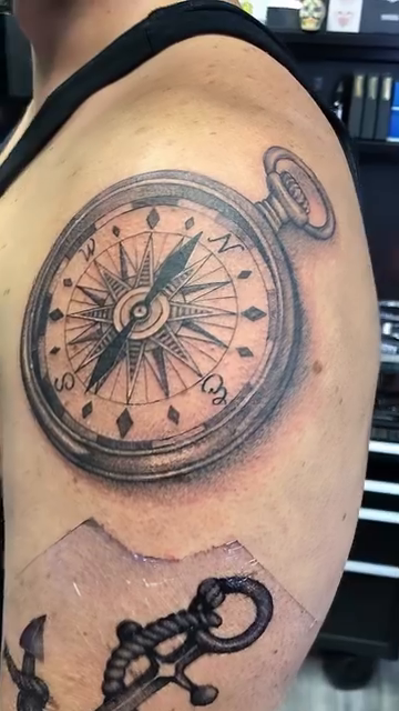 Tattoo by @luismarrufotattoo — realism, black_and_grey