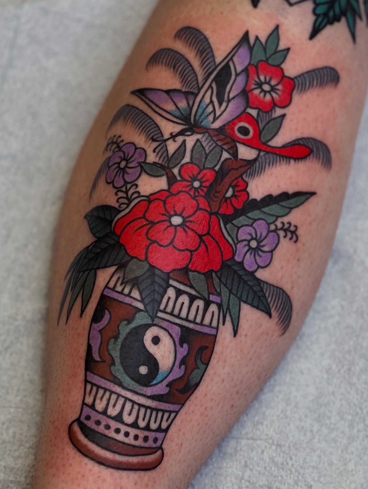 Tattoo by @morganhabe — american_traditional, dotwork