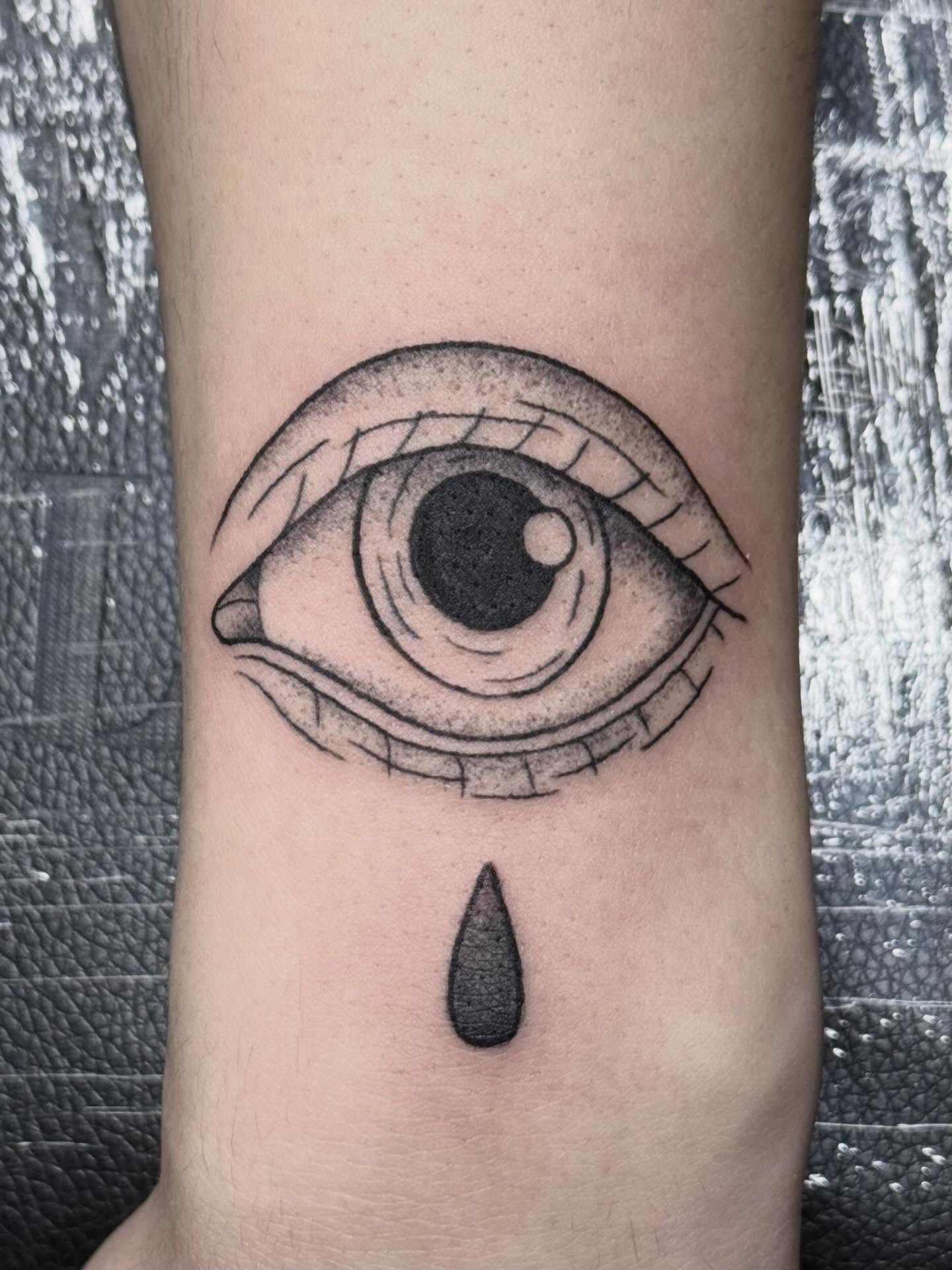 Tattoo by @hardcore.crybaby — black_and_grey, realism