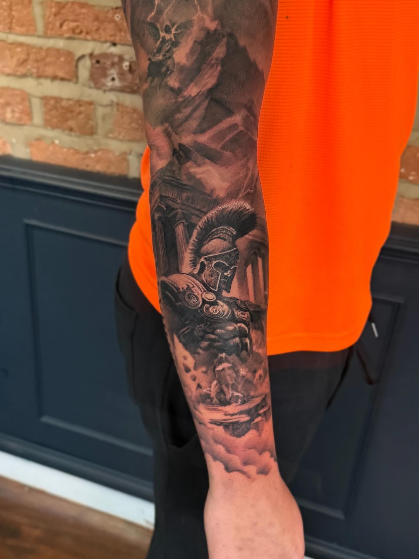 Tattoo by @robdansontattoo — realism, black_and_grey