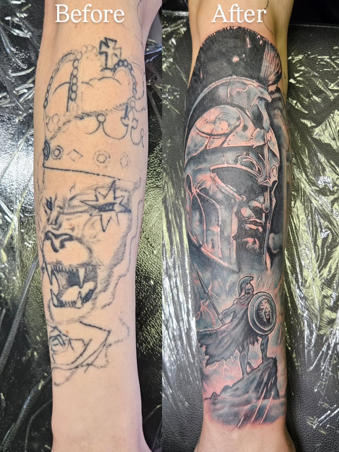 Tattoo by @beardsley_tattoos — realism, black_and_grey