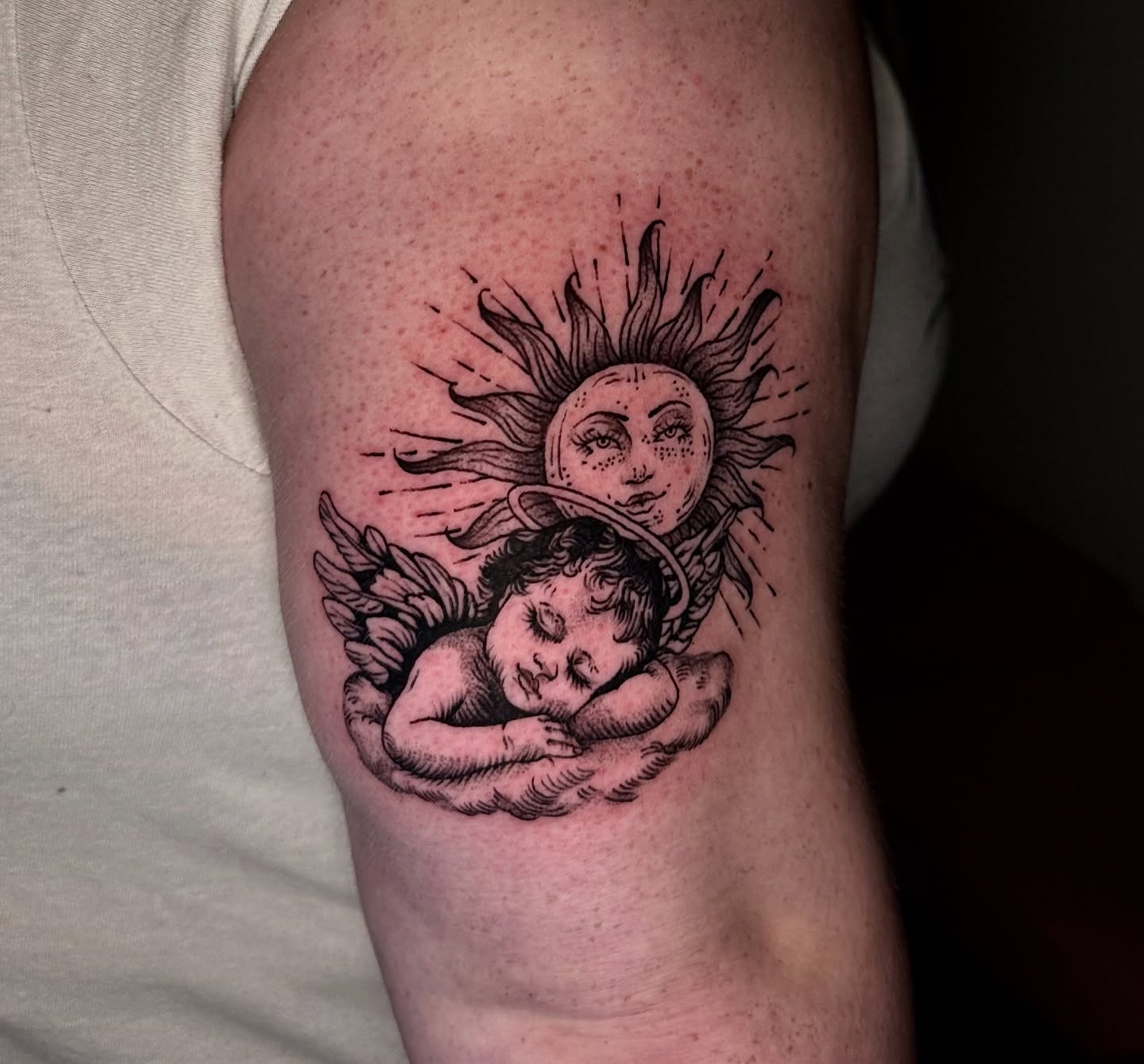 Tattoo by @noble.tattoos — black_and_grey