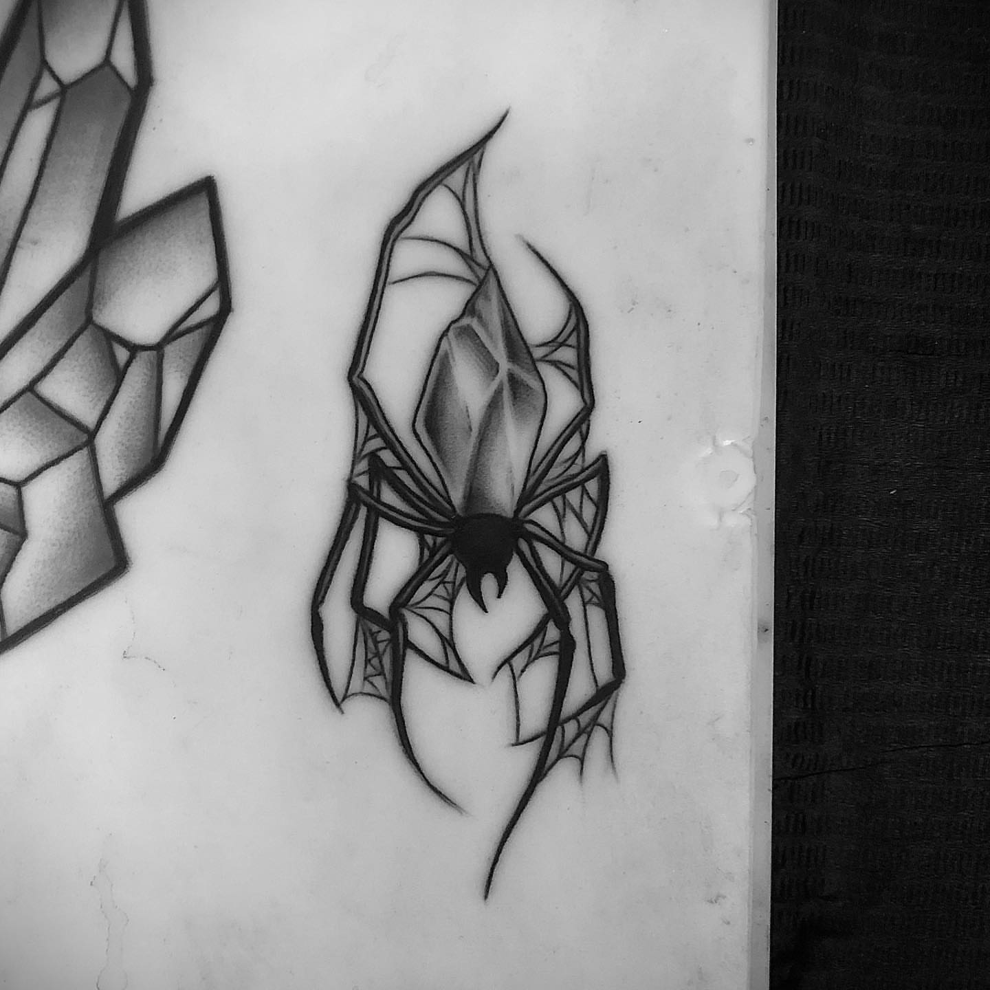 Geometric spider geometric tattoo by Ink of Winchester