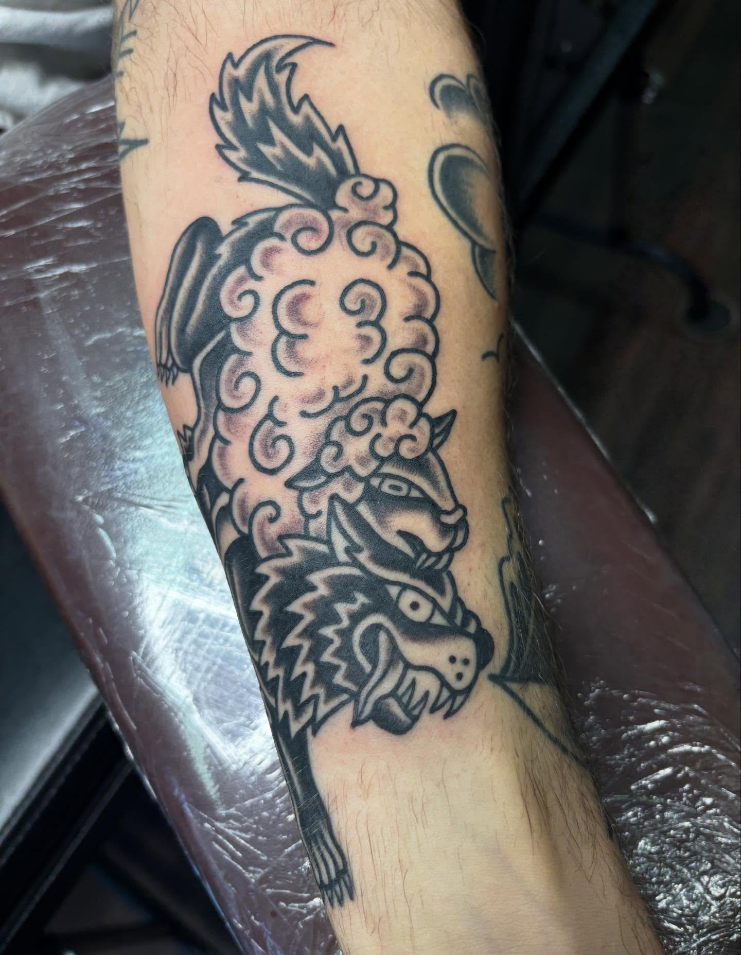 Tattoo by @steamedhamztattoo — black_and_grey