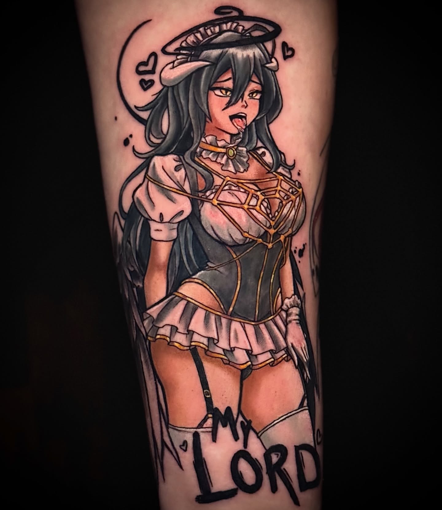 Anime character anime tattoo on the forearm by Cheyenne Ciera Goulish, Warren, Ohio