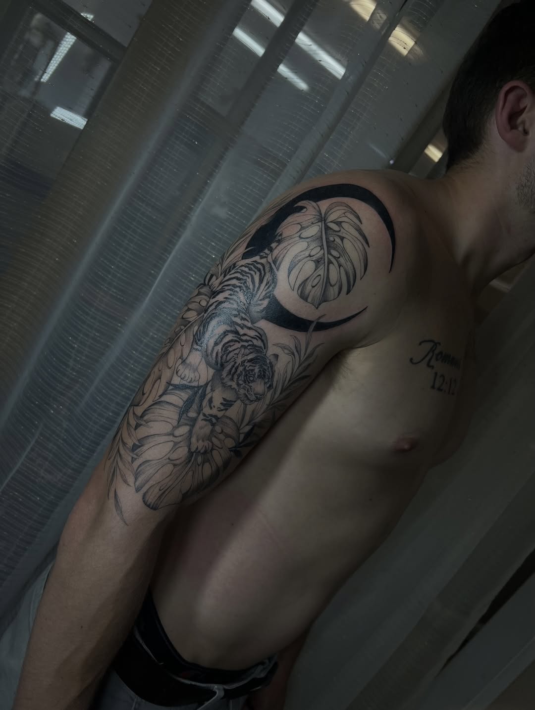 Tattoo by @inkbyjustene — black_and_grey, realism