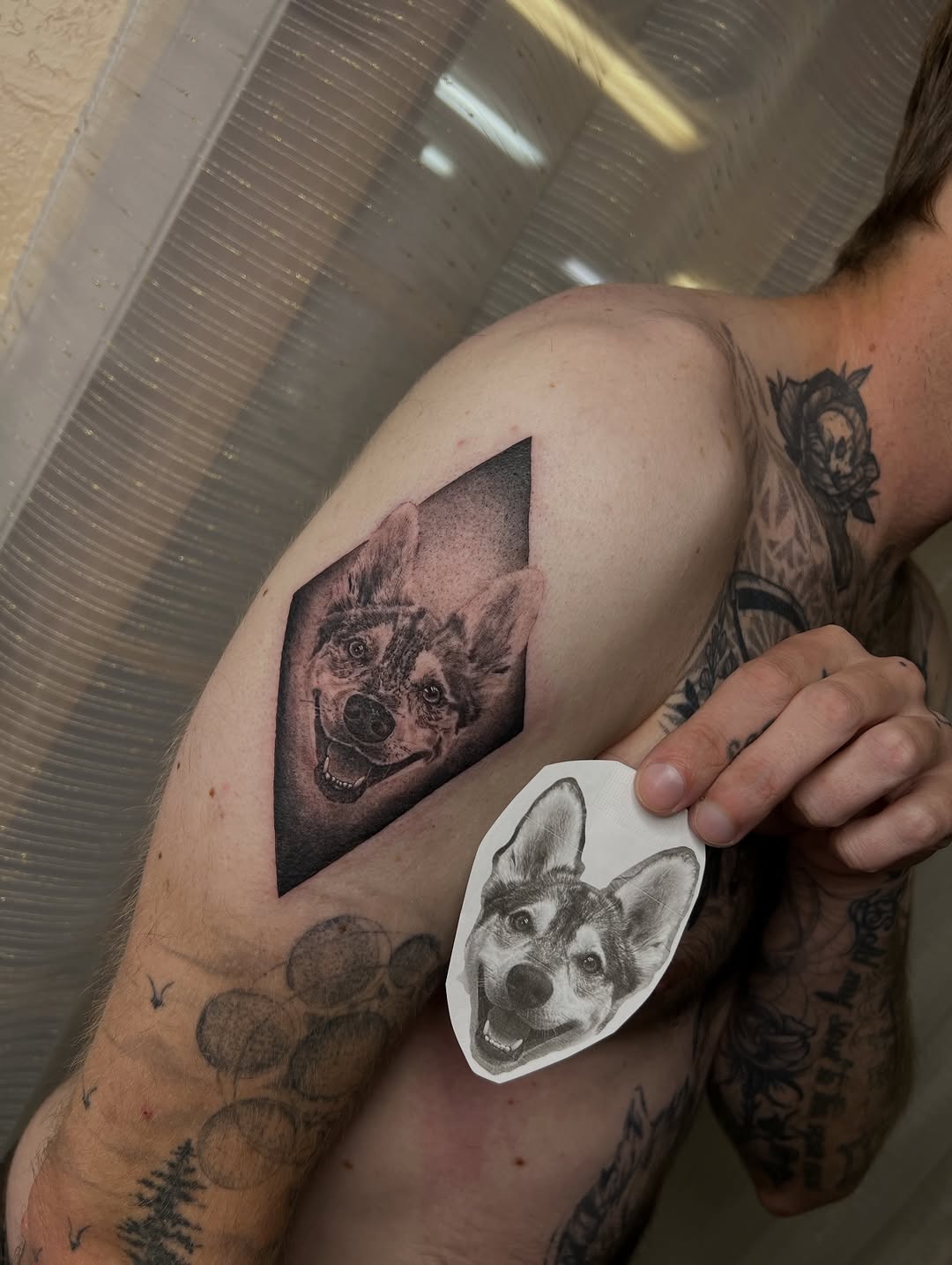 Tattoo by @inkbyjustene — realism, black_and_grey