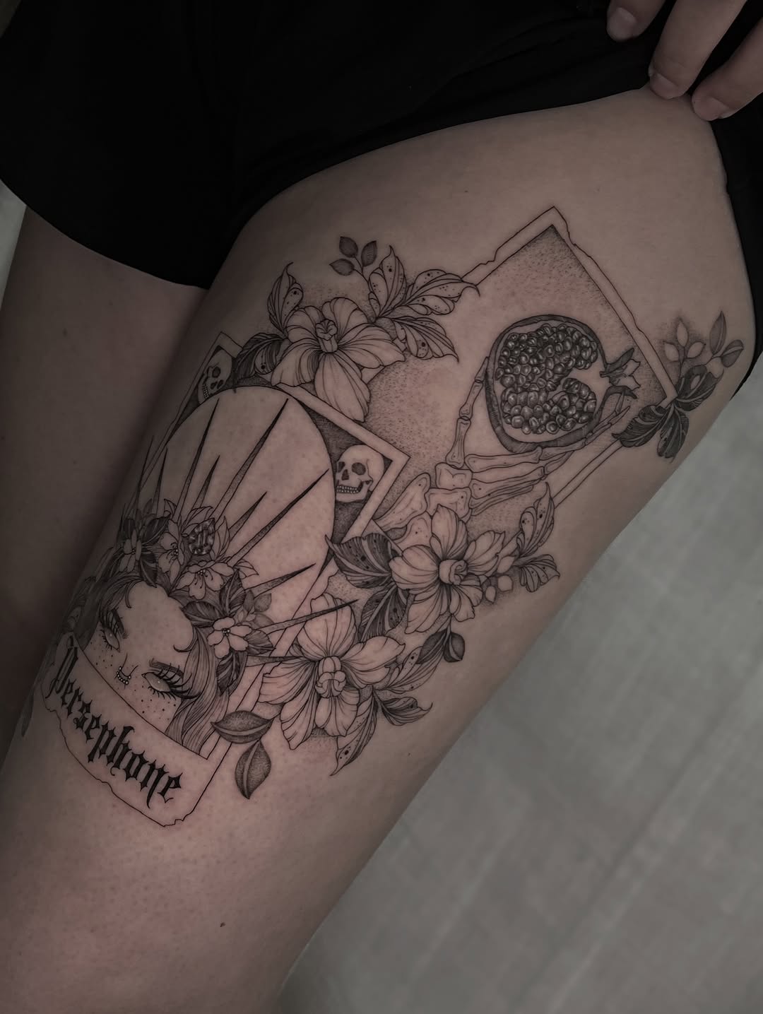 Tattoo by @inkbyjustene — black_and_grey, realism