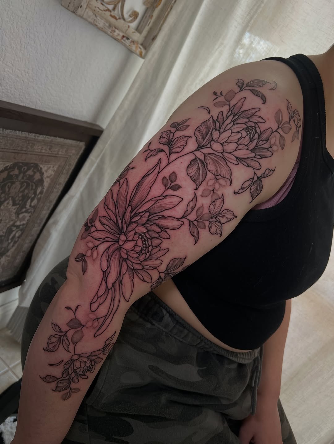 Tattoo by @inkbyjustene — fine_line, black_and_grey