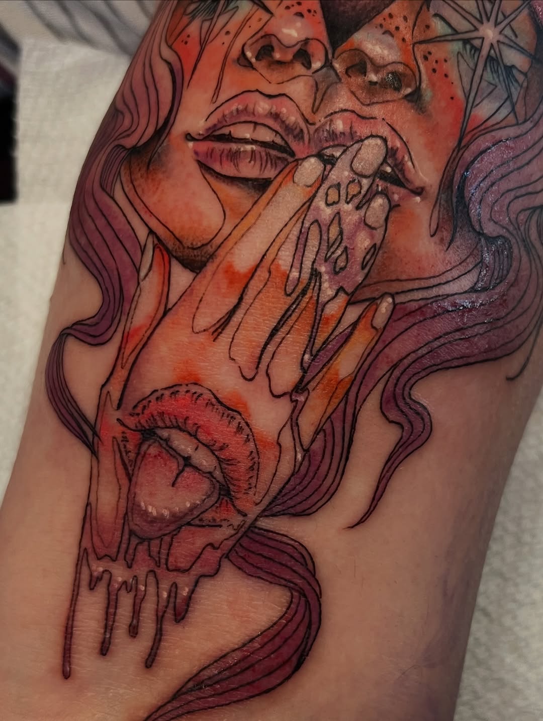 Tattoo by @omnomrapter — trash_polka, surrealism