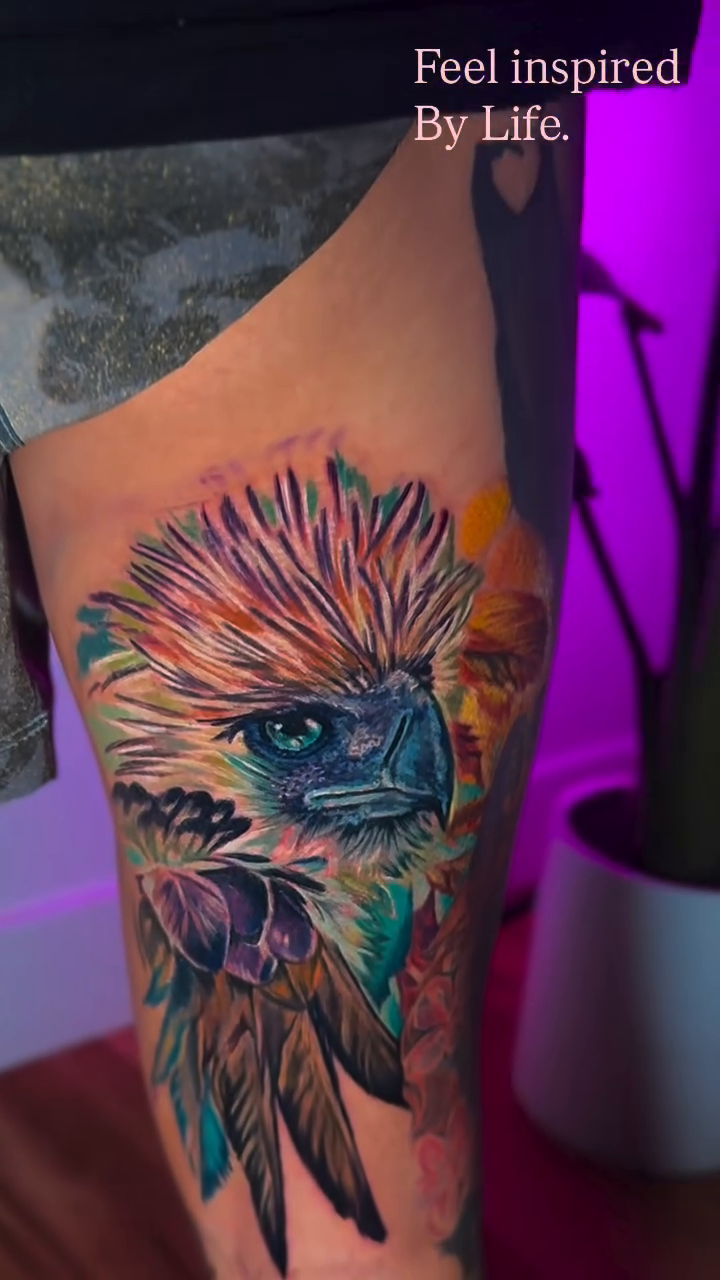 Eagle realism tattoo by Colorful Tattoos by Cody Dean