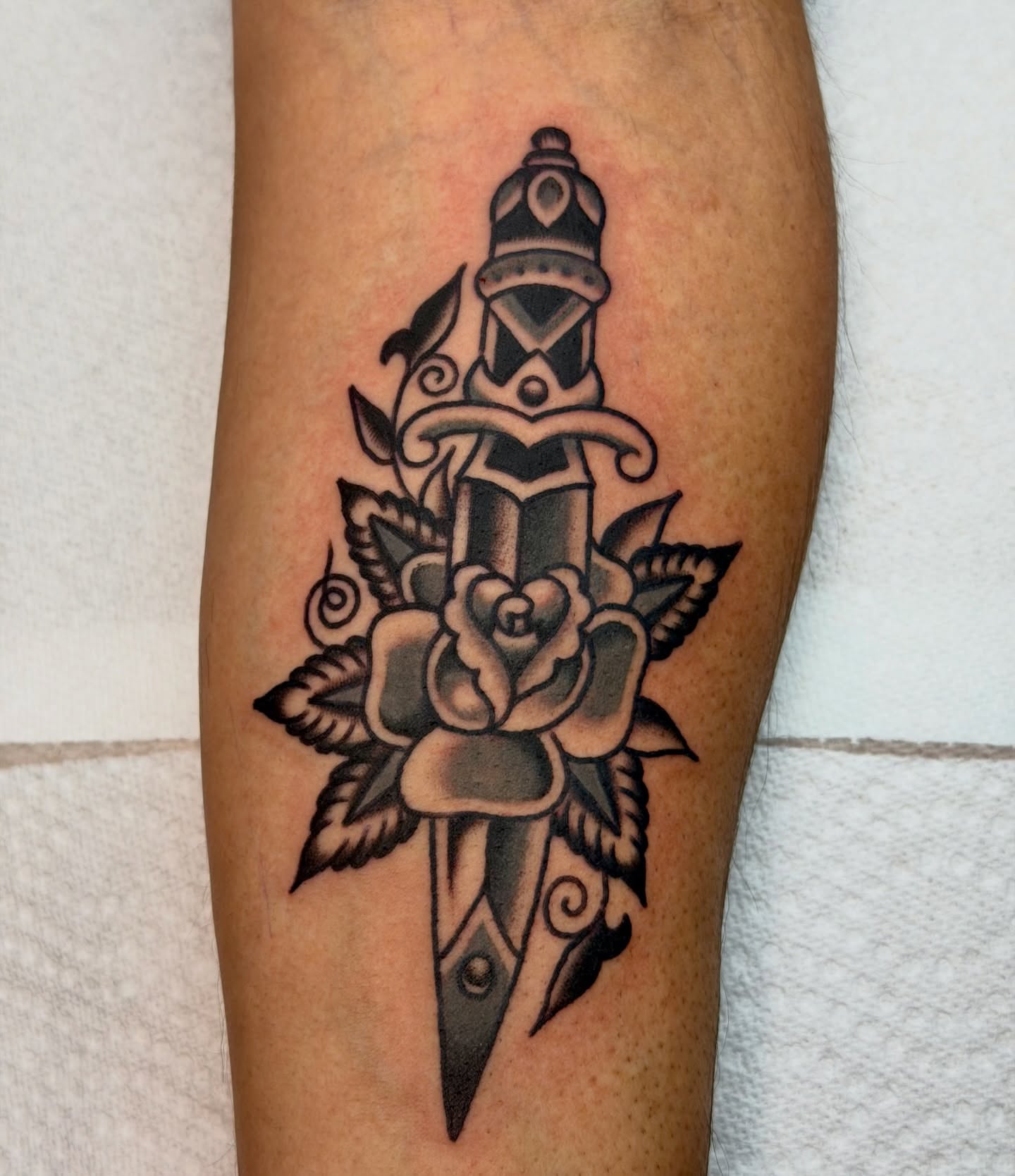 Tattoo by @sweetluketattoos — american_traditional, black_and_grey