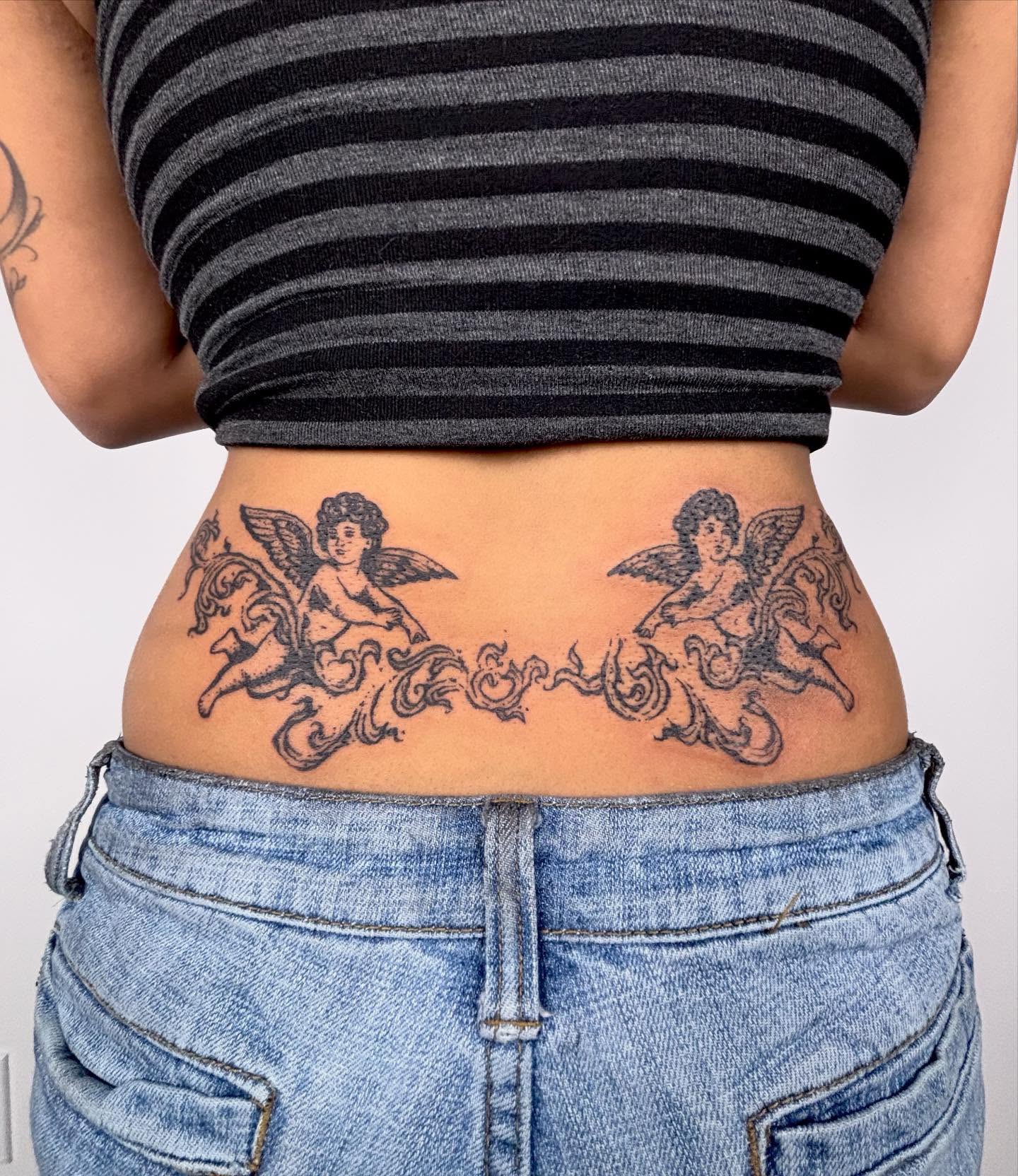 Cherubs black and grey tattoo by kendle