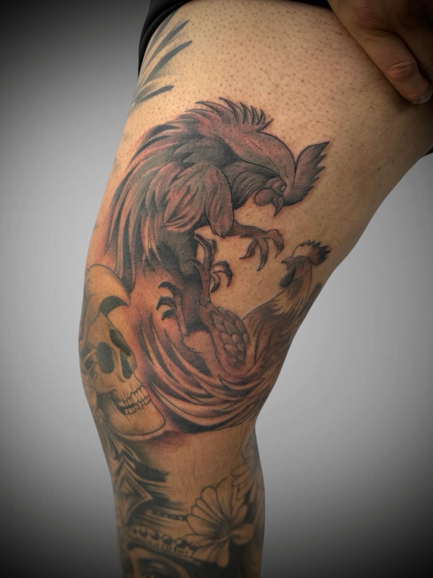 Tattoo by @_mitsukochingart — american_traditional, black_and_grey