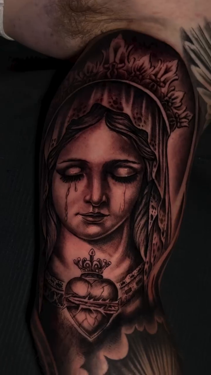 Tattoo by @obsidianinkstudio — black_and_grey, realism