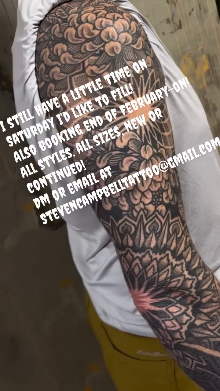 Tattoo by @stevencampbelltattoo — geometric, black_and_grey