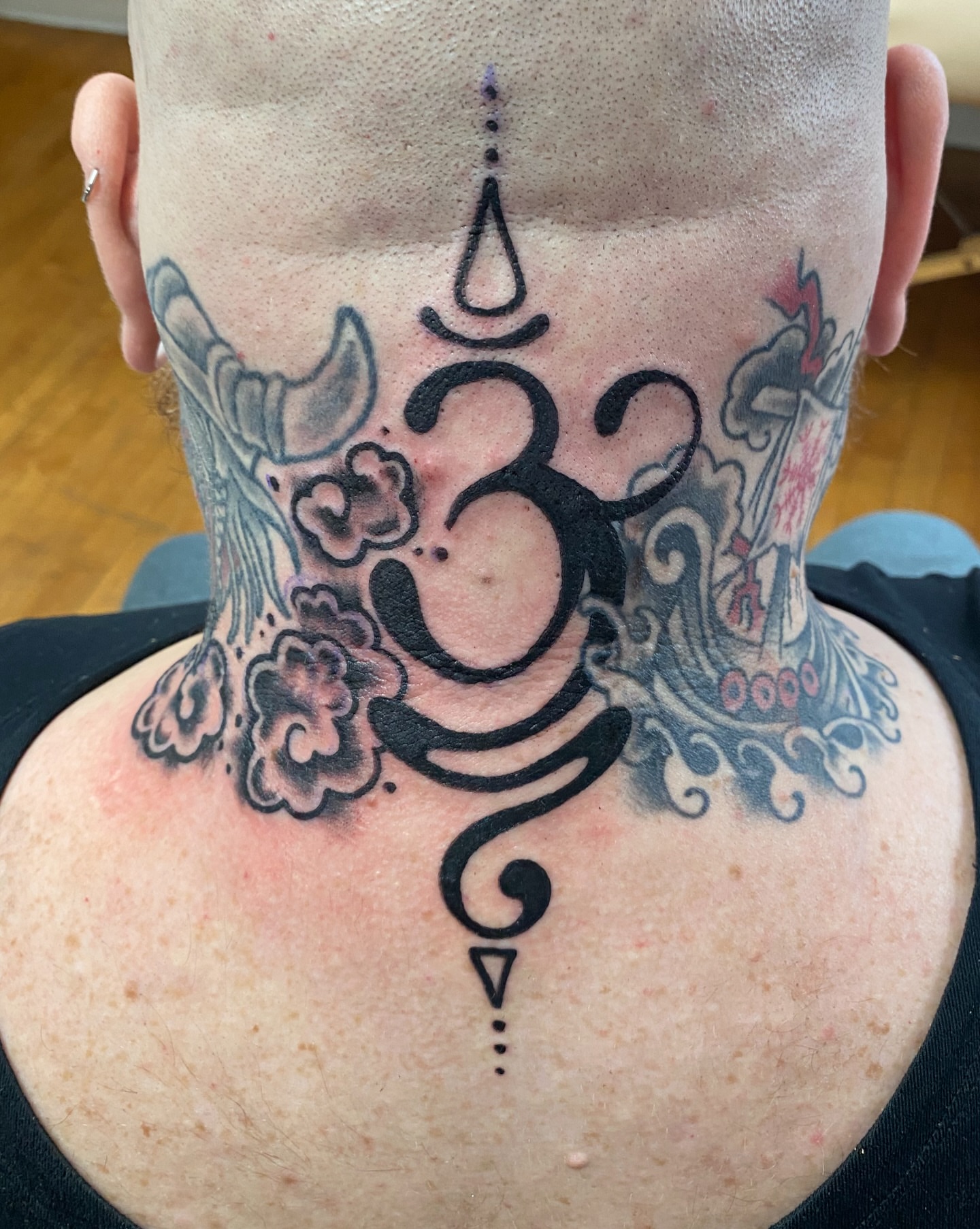 Tattoo by @brucevtattoo — dotwork, ornamental