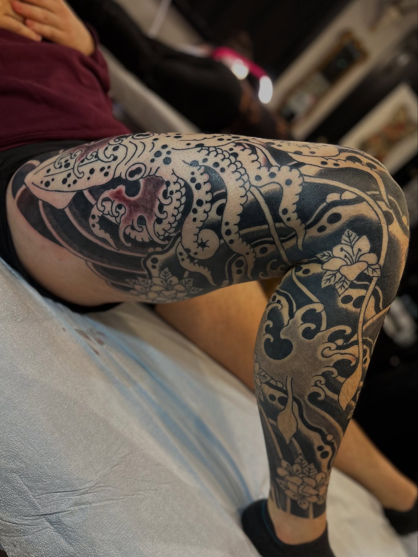 Tattoo by @danielskilltattoo — japanese_irezumi, dotwork
