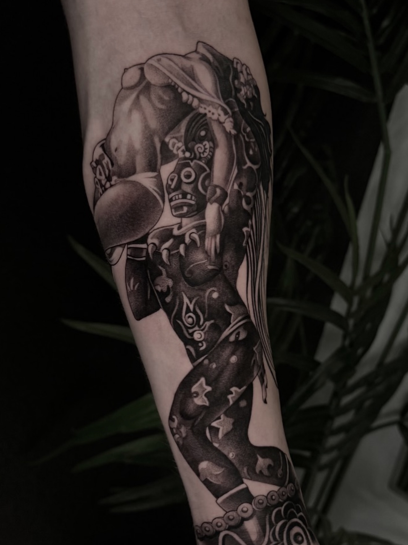 Mythical creature realism tattoo on the forearm by 𝐓𝐚𝐭𝐭𝐨𝐨 👩🏻‍🎨