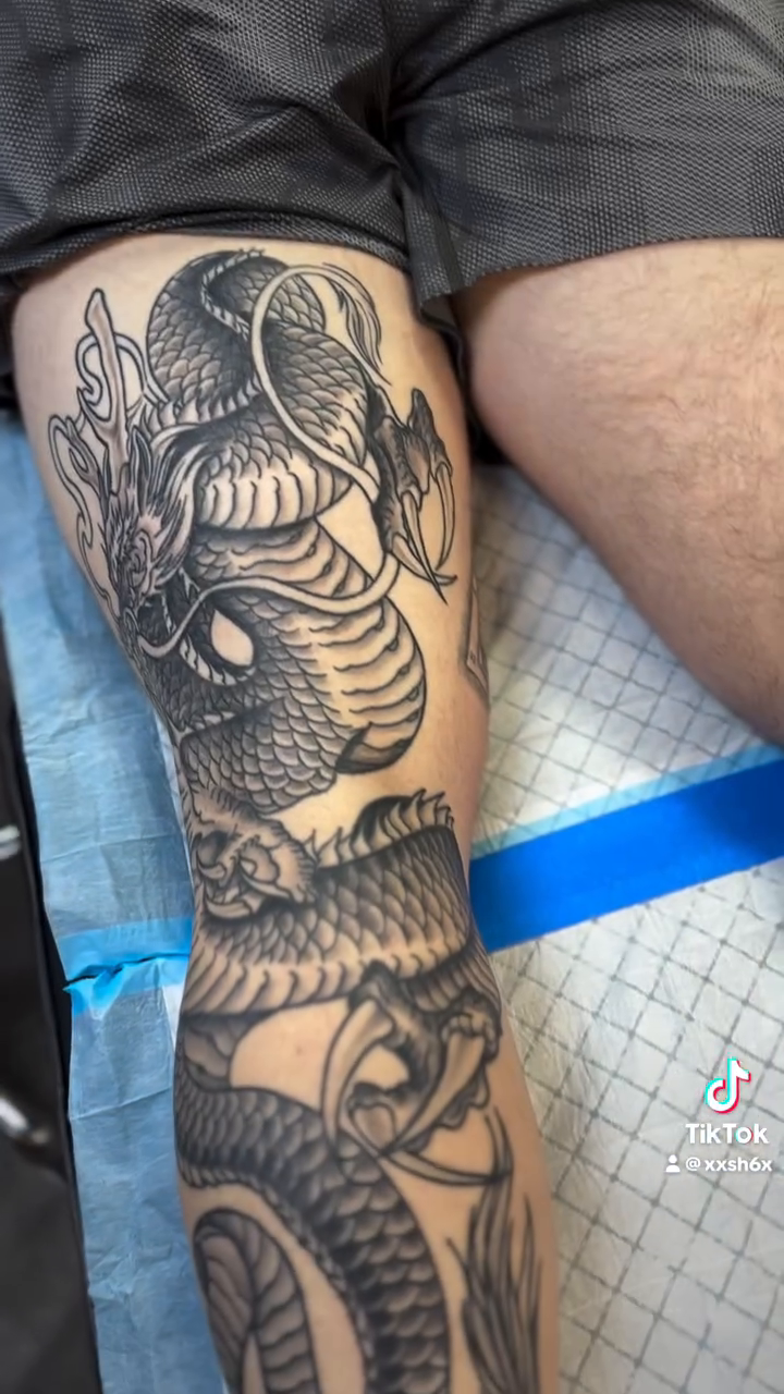 Dragon and snake japanese irezumi tattoo by sydney honn
