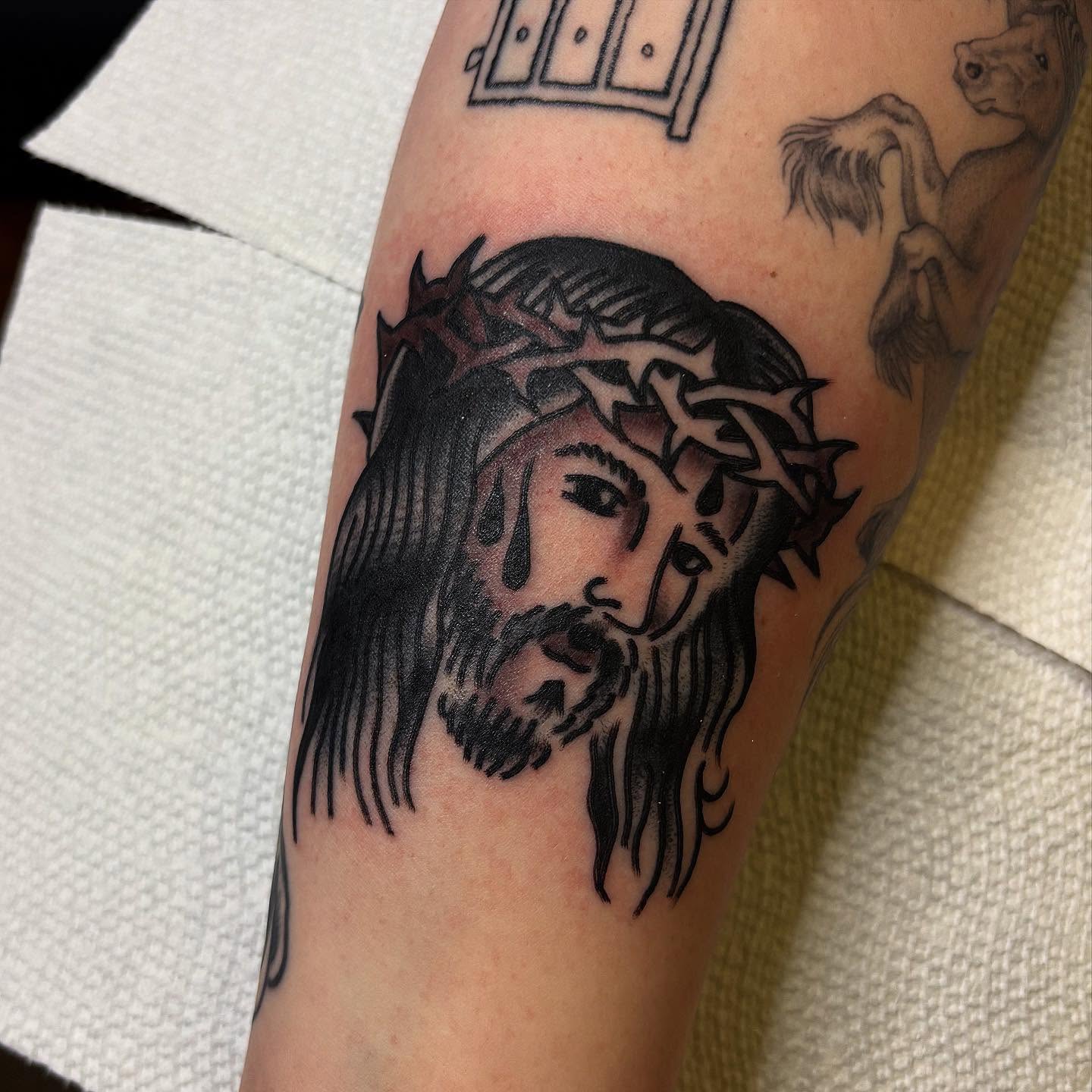 Tattoo by @mishkatraditional — black_and_grey, realism