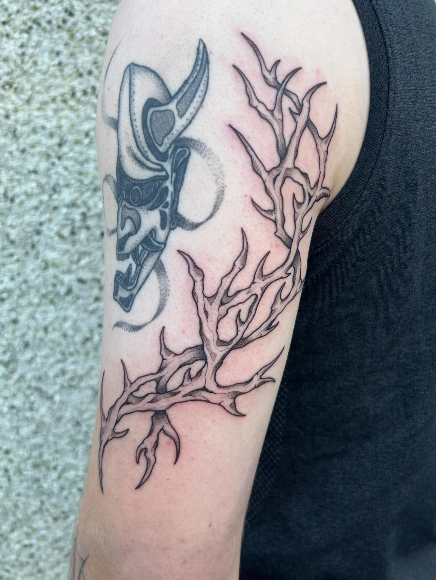 Tattoo by @allisoninkstattoo — black_and_grey