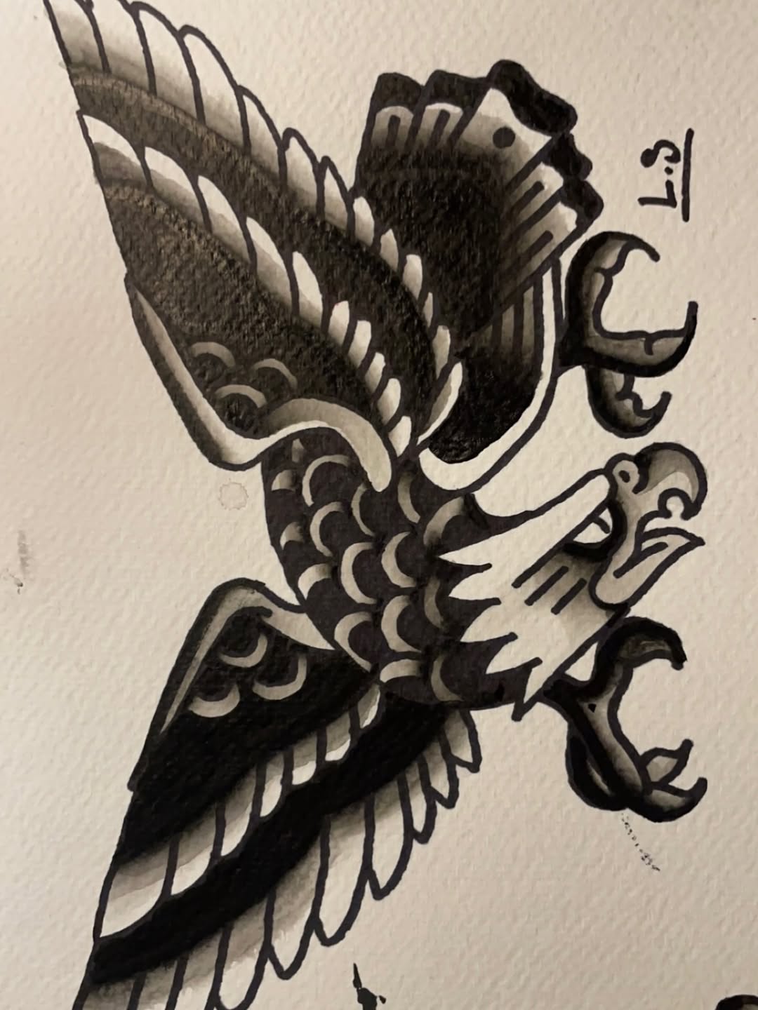 Eagle realism tattoo by Lindsey