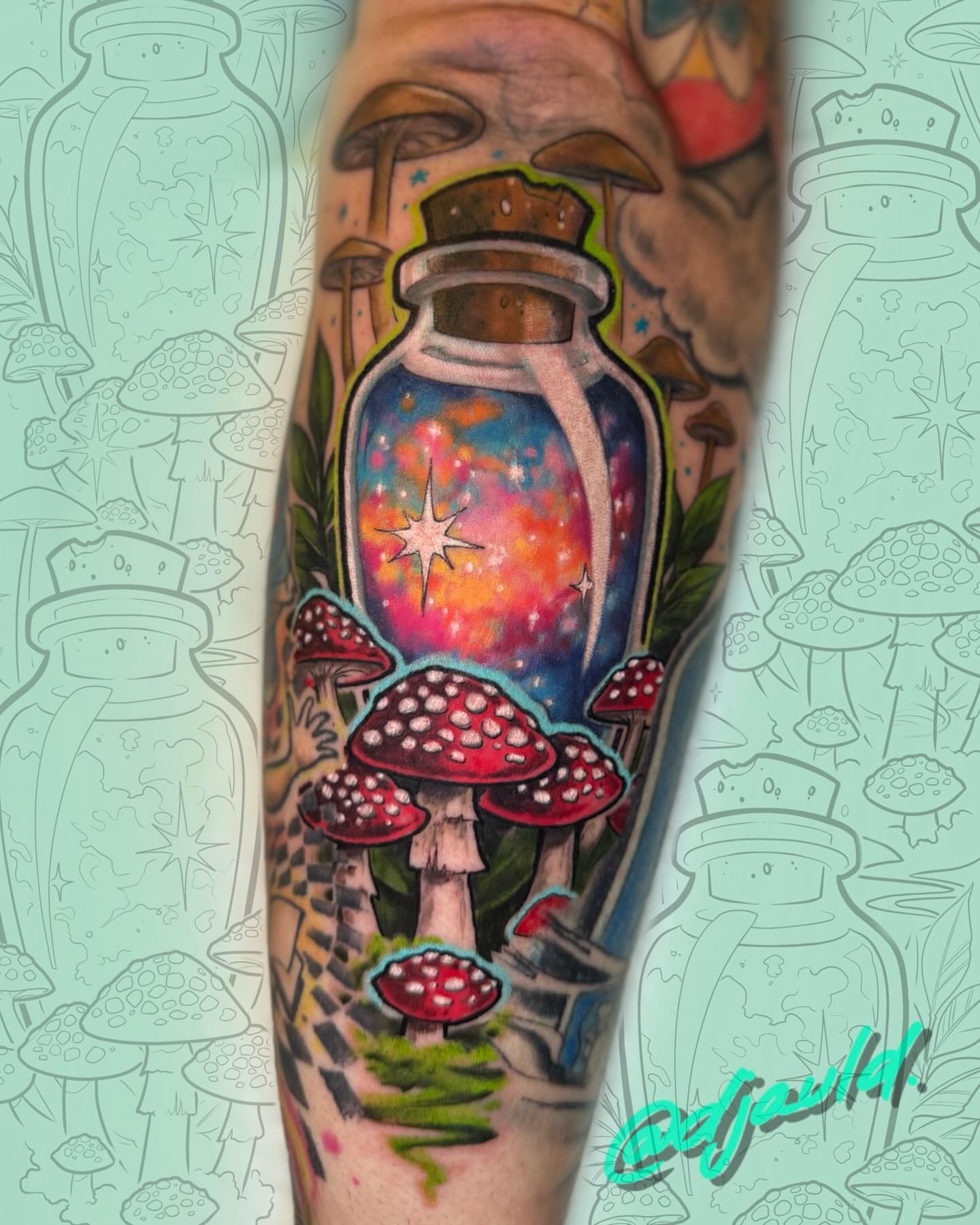 Tattoo by @djauld — dotwork, realism
