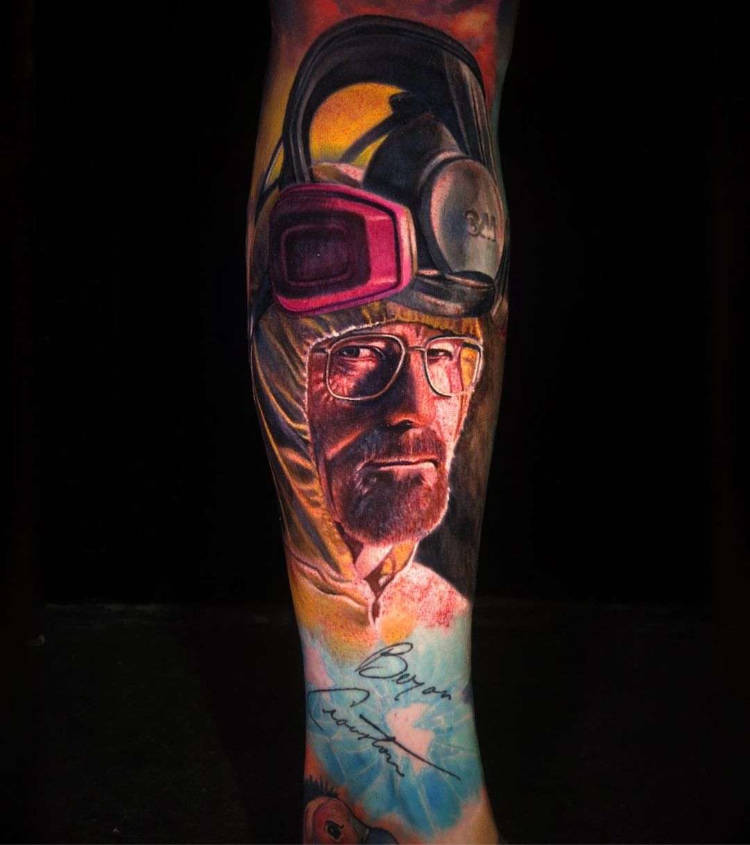 Portrait of a man realism tattoo on the forearm by Carlos Rojas
