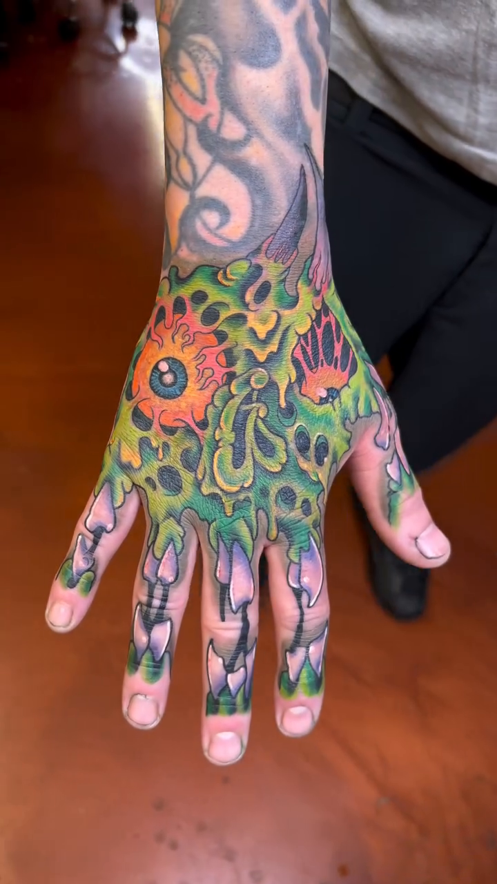 Tattoo by @badfellow — dark_realism, trash_polka