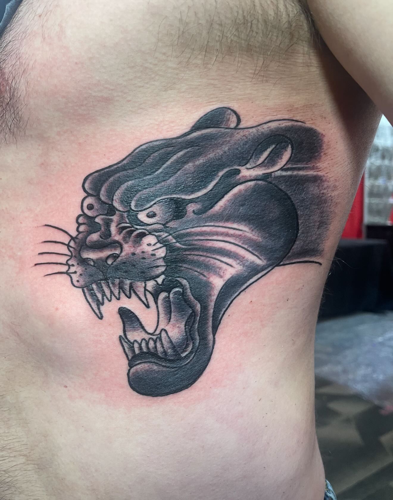 Tattoo by @bigdaddyjaz — black_and_grey