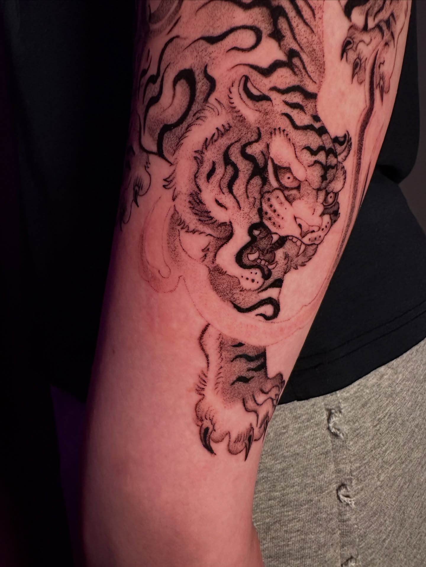Tattoo by @mklvayne.tattoos — black_and_grey