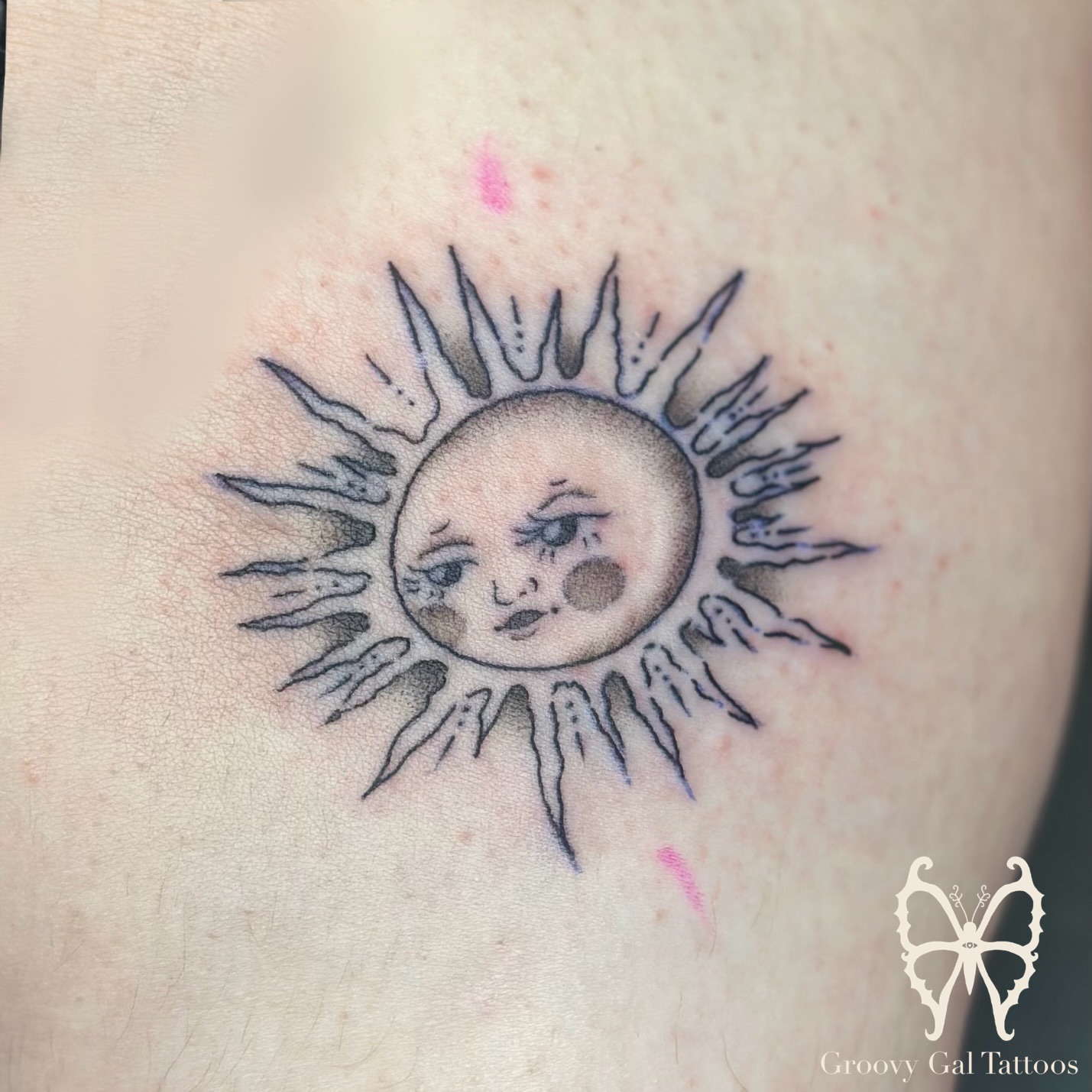 Tattoo by @groovygal_tattoos โ black_and_grey