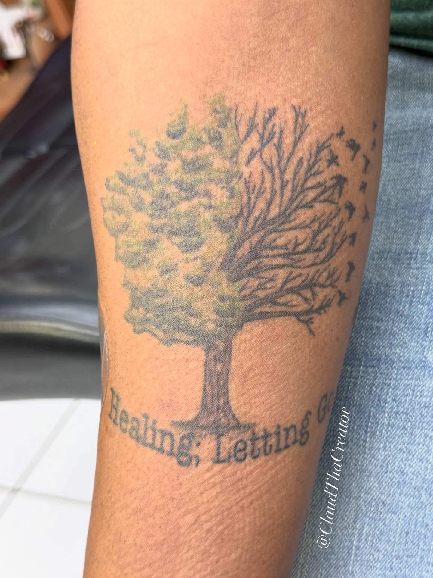 Tattoo by @claudthacreator — black_and_grey