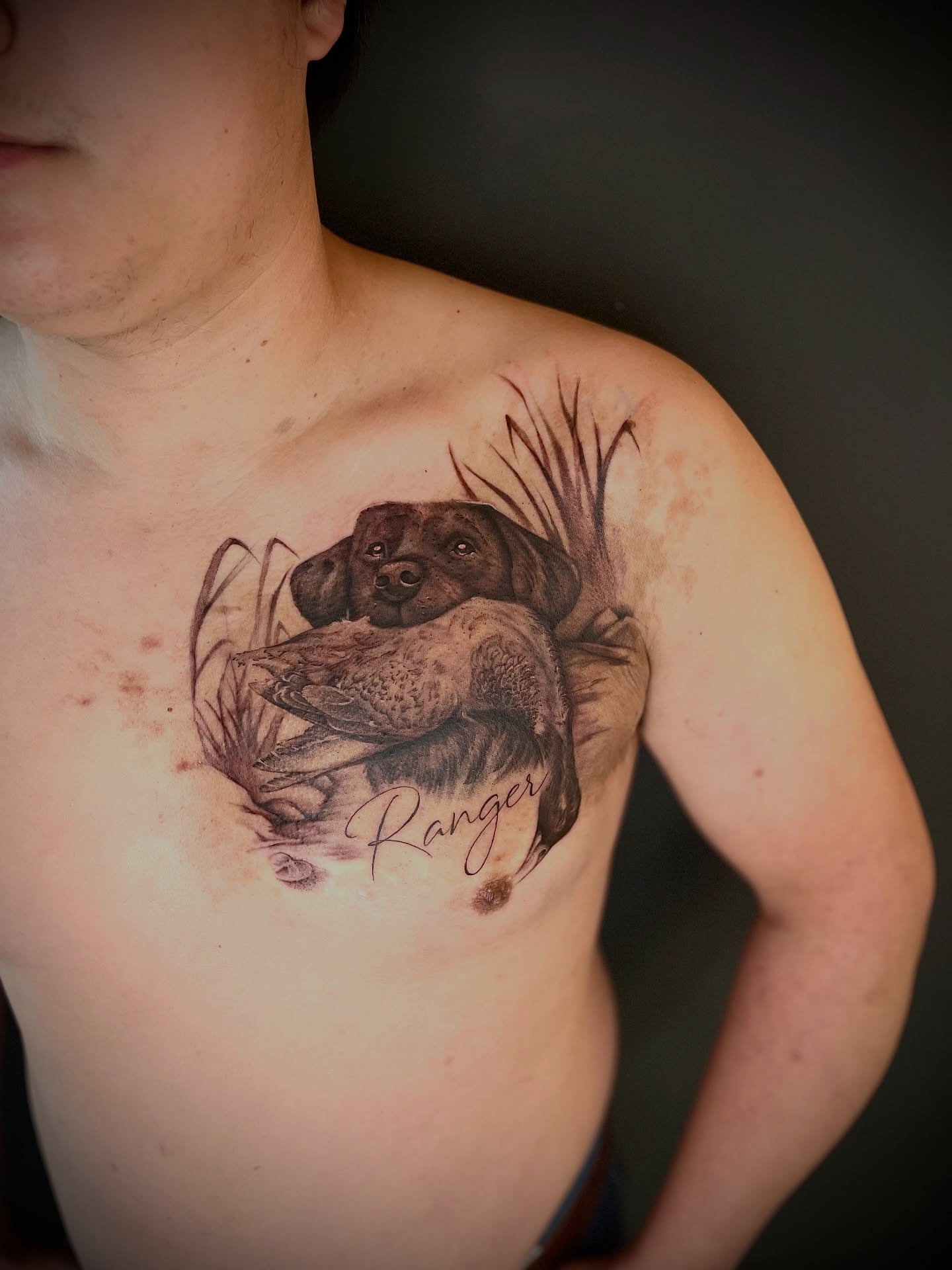 Tattoo by @horitoge_spiky — realism, black_and_grey