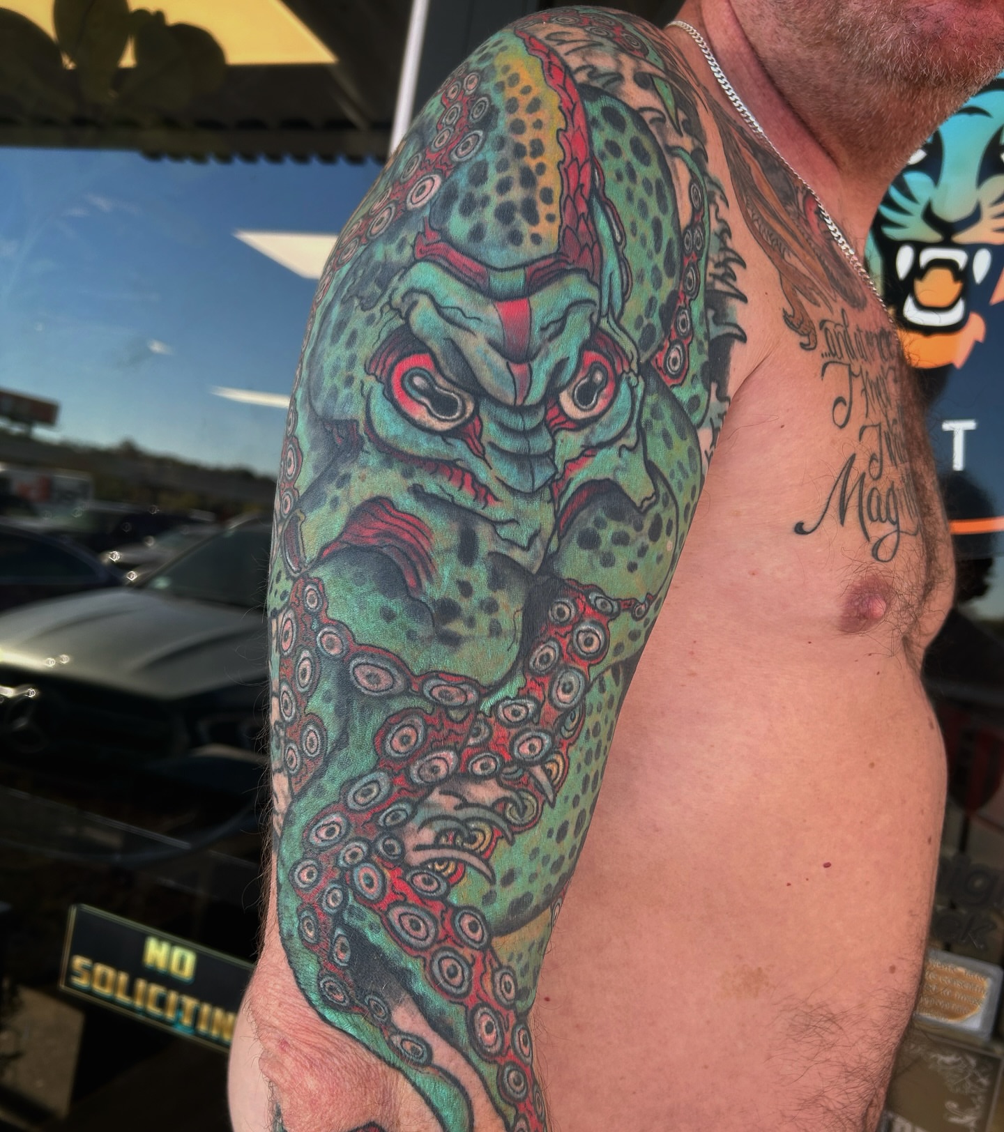 Tattoo by @iandclxvi — dotwork, surrealism