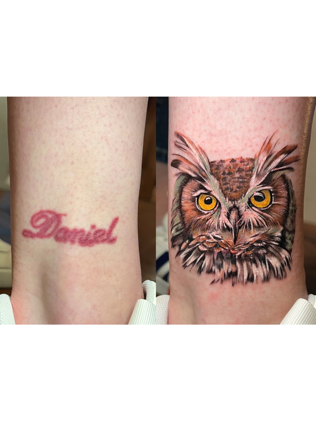 Owl realism tattoo on the forearm by BRIK RANGEL - Tattoo Artist
