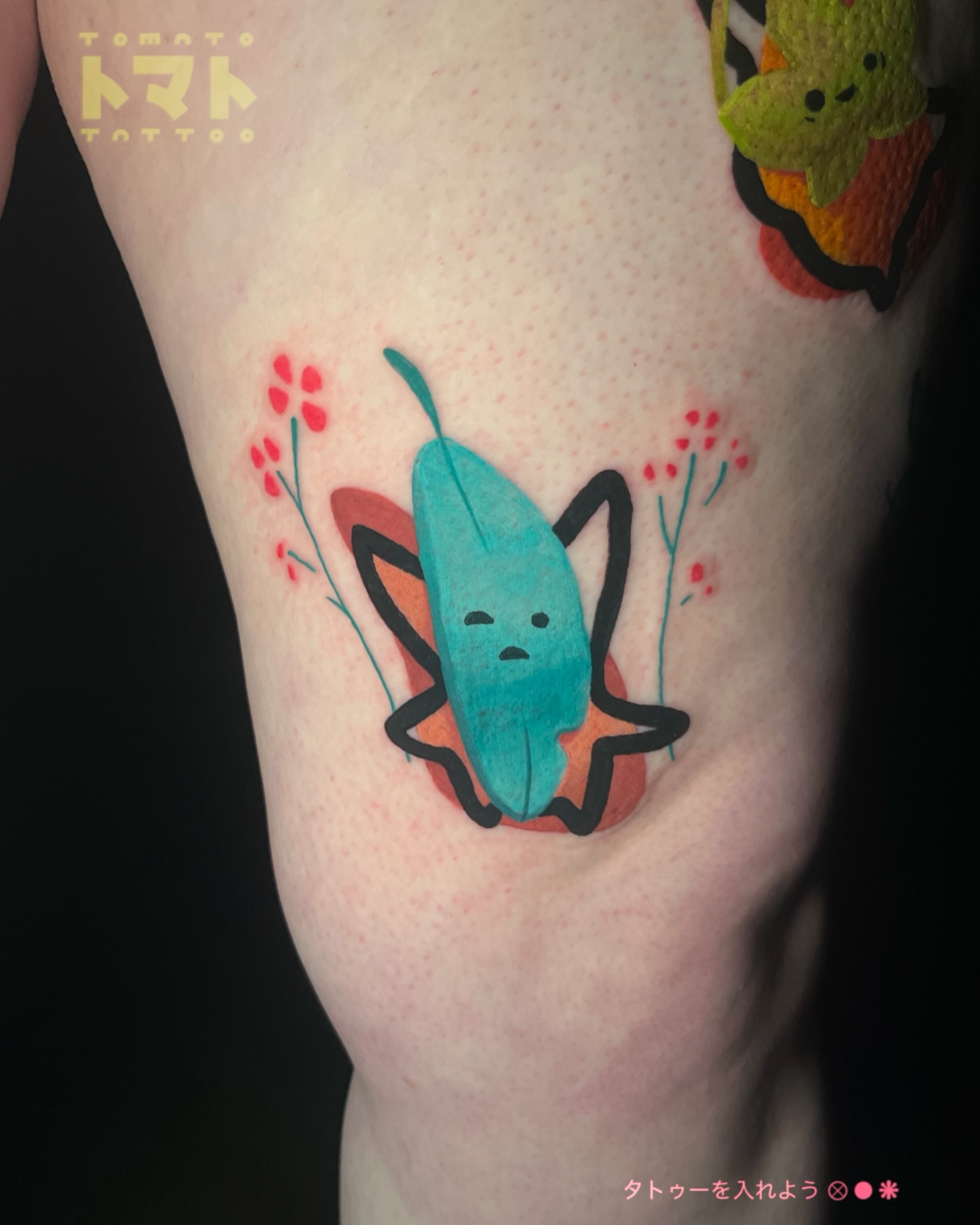 Tattoo by @tomato.tattoos — illustrative