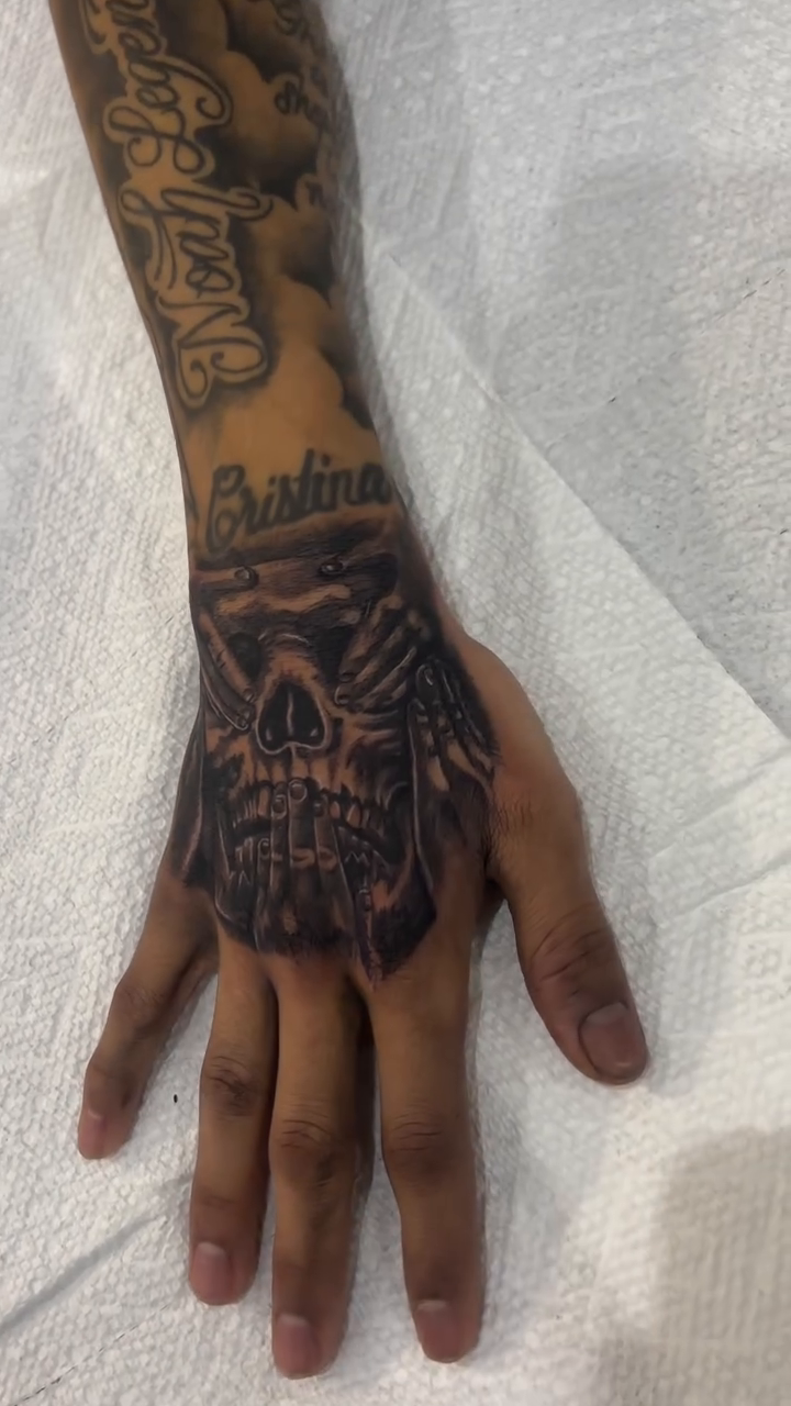 Tattoo by @teeski_ink — black_and_grey, realism