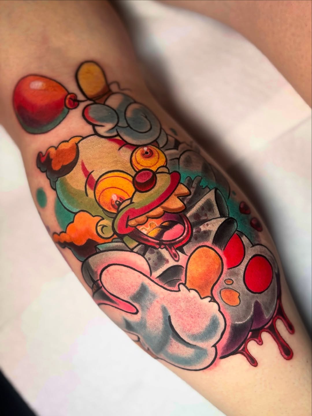 Tattoo by @ktd_tat2 — new_school, trash_polka