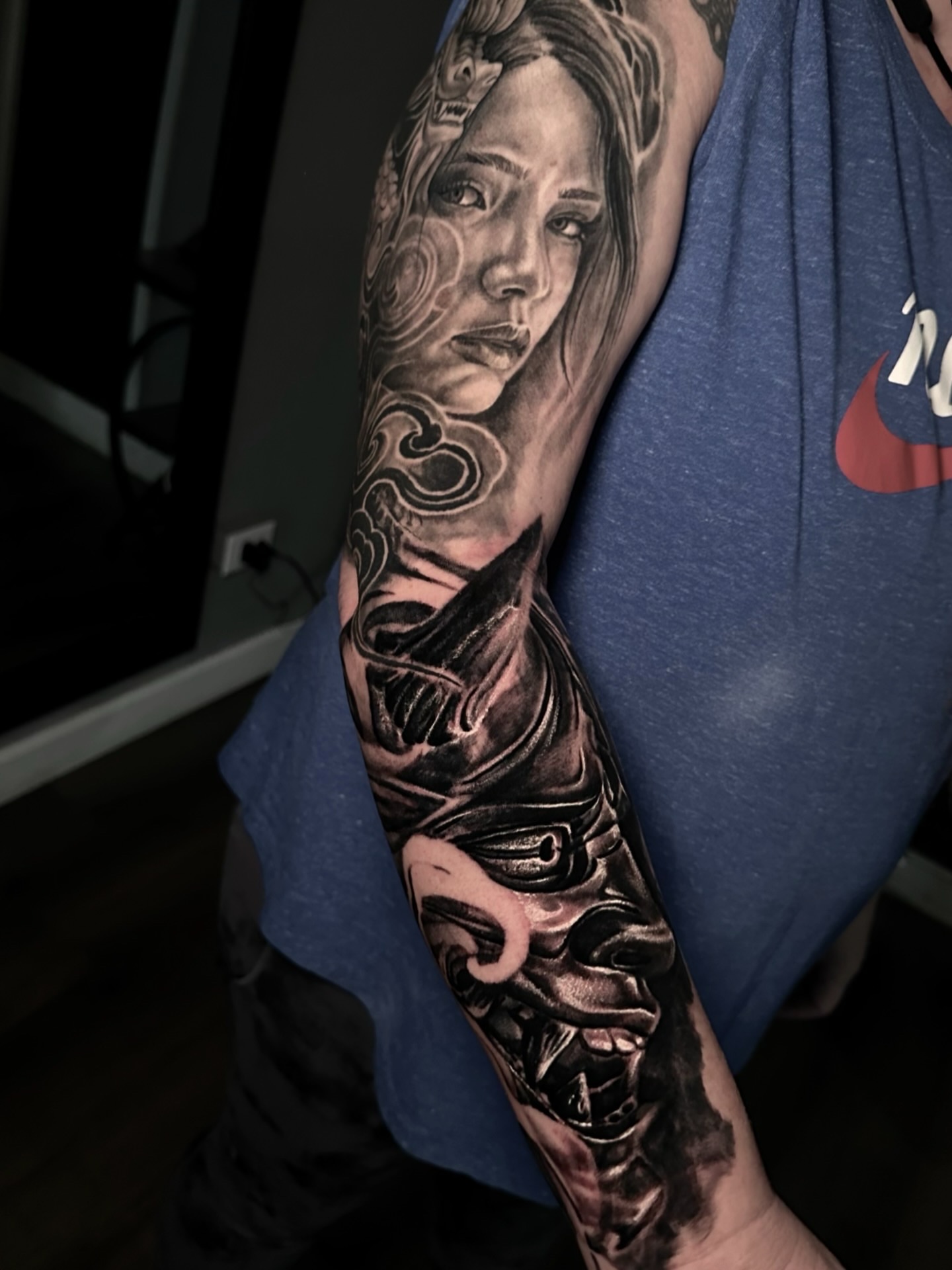 Tattoo by @kmoore_tattoos — black_and_grey, realism