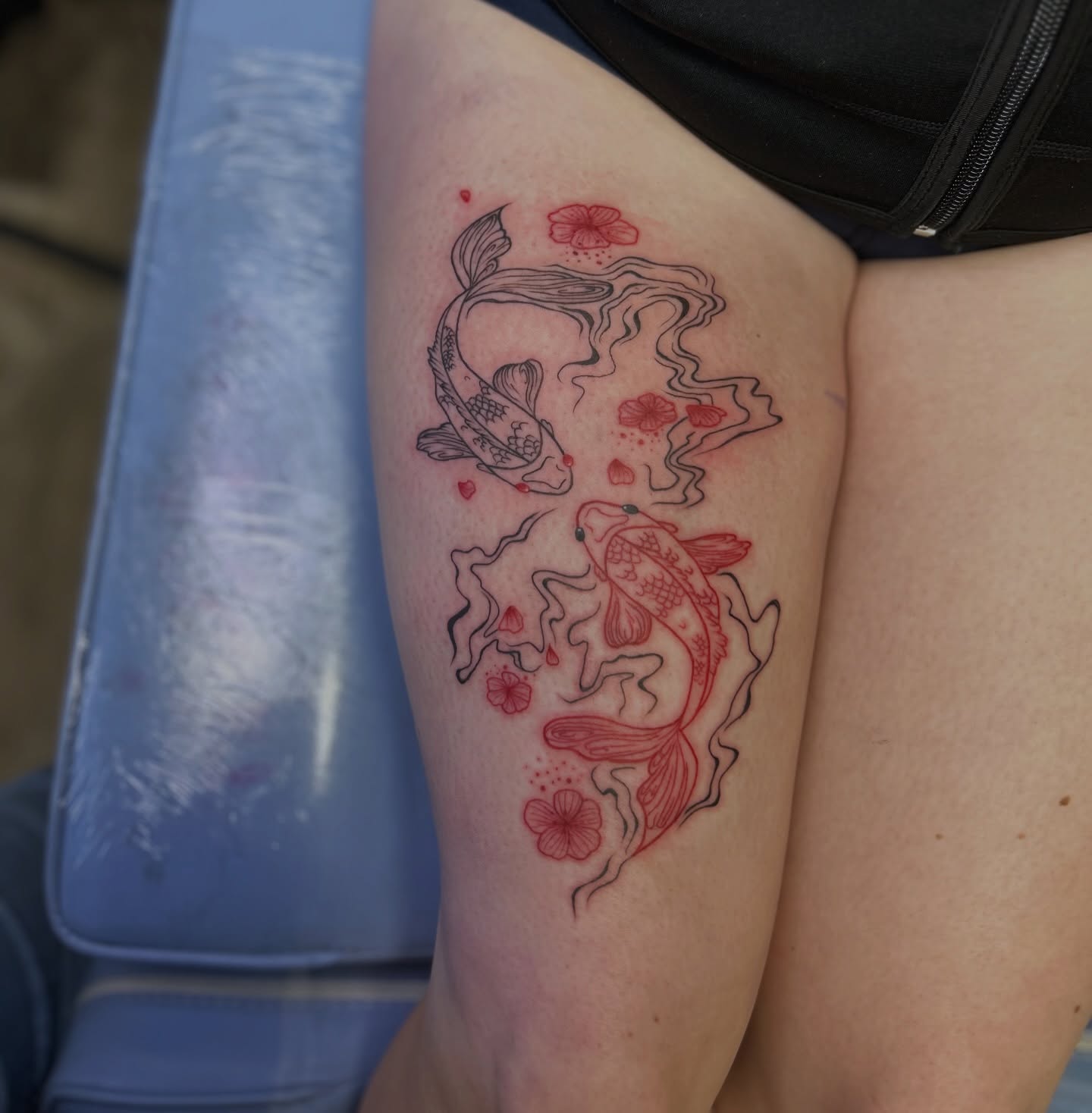 Tattoo by @hawkins.mirrandaa — japanese_irezumi, dotwork