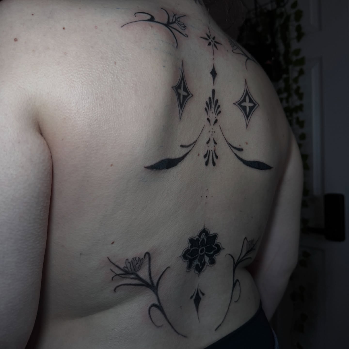 Tattoo by @elvineink — black_and_grey, geometric