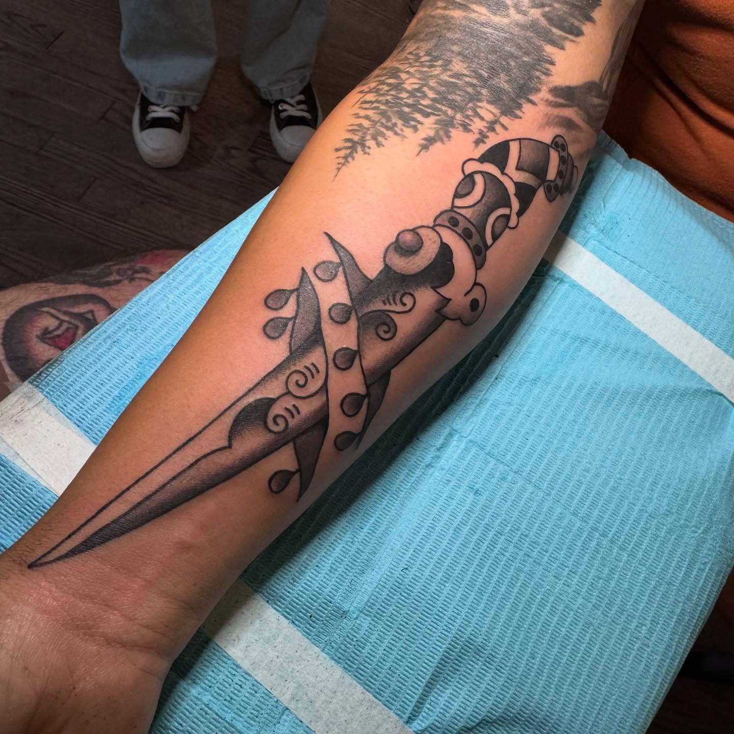 Tattoo by @xlandonx — black_and_grey