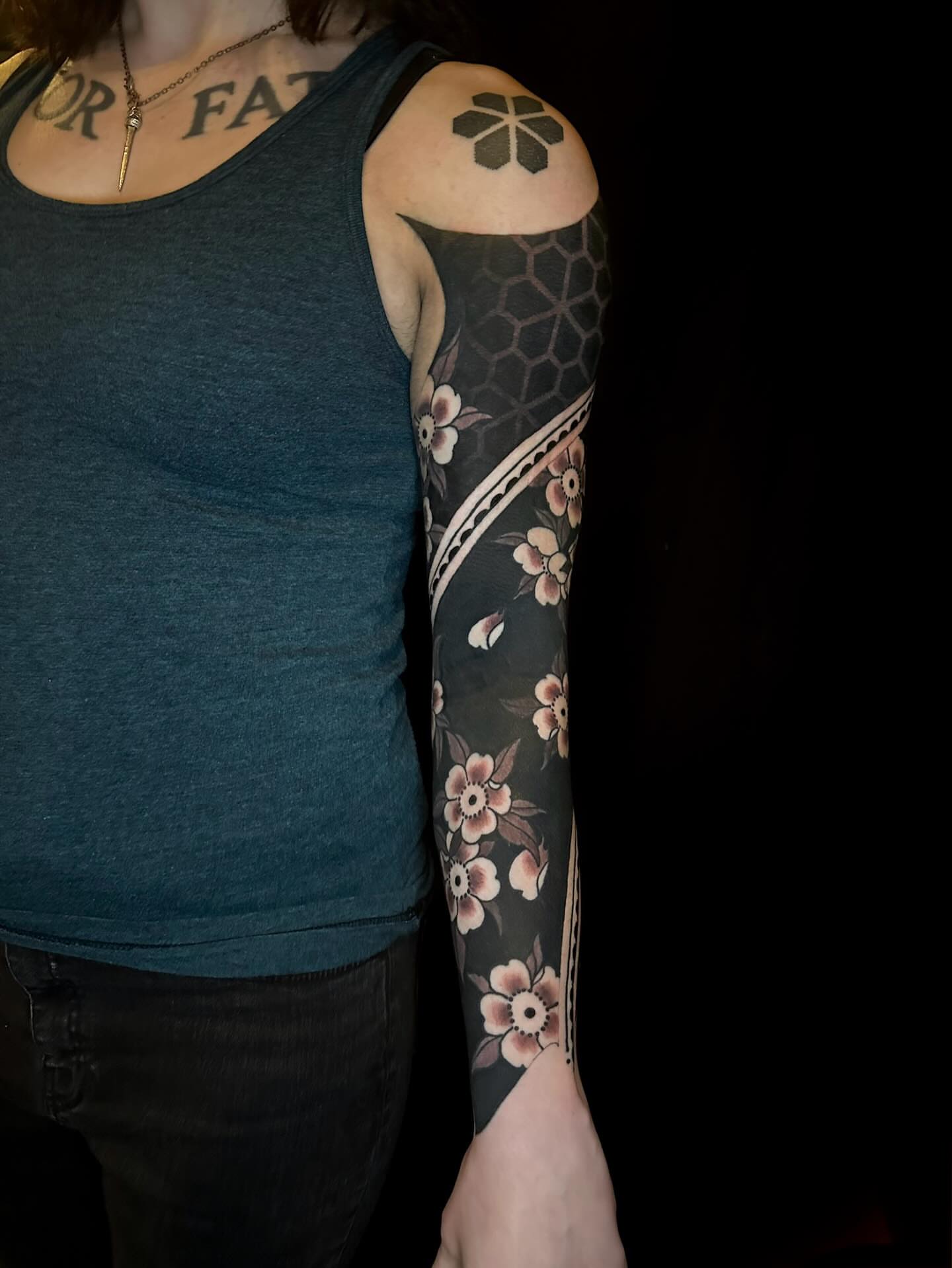 Tattoo by @meanoldtim — japanese_irezumi, geometric