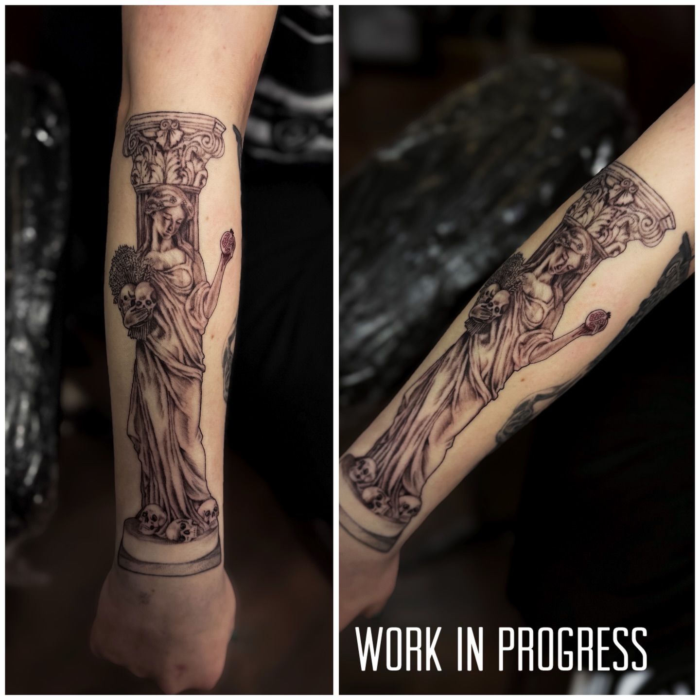 Tattoo by @saigeartwork — black_and_grey