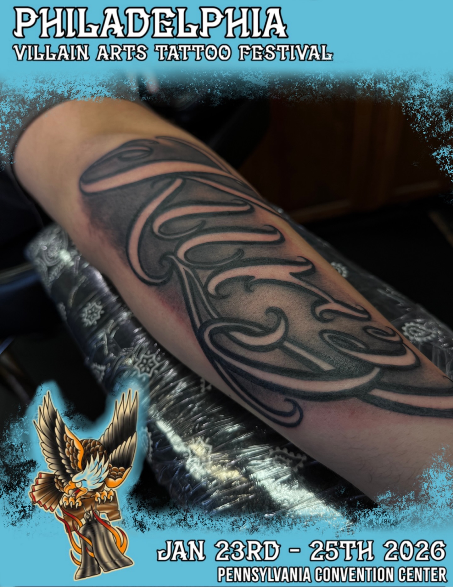 Tribal design tribal tattoo on the forearm by Juan Pablo