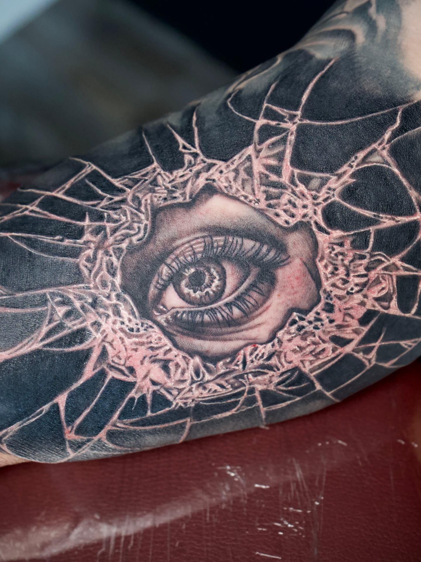 Eye realism tattoo on the forearm by Lauren klose, Fort Myers, Florida